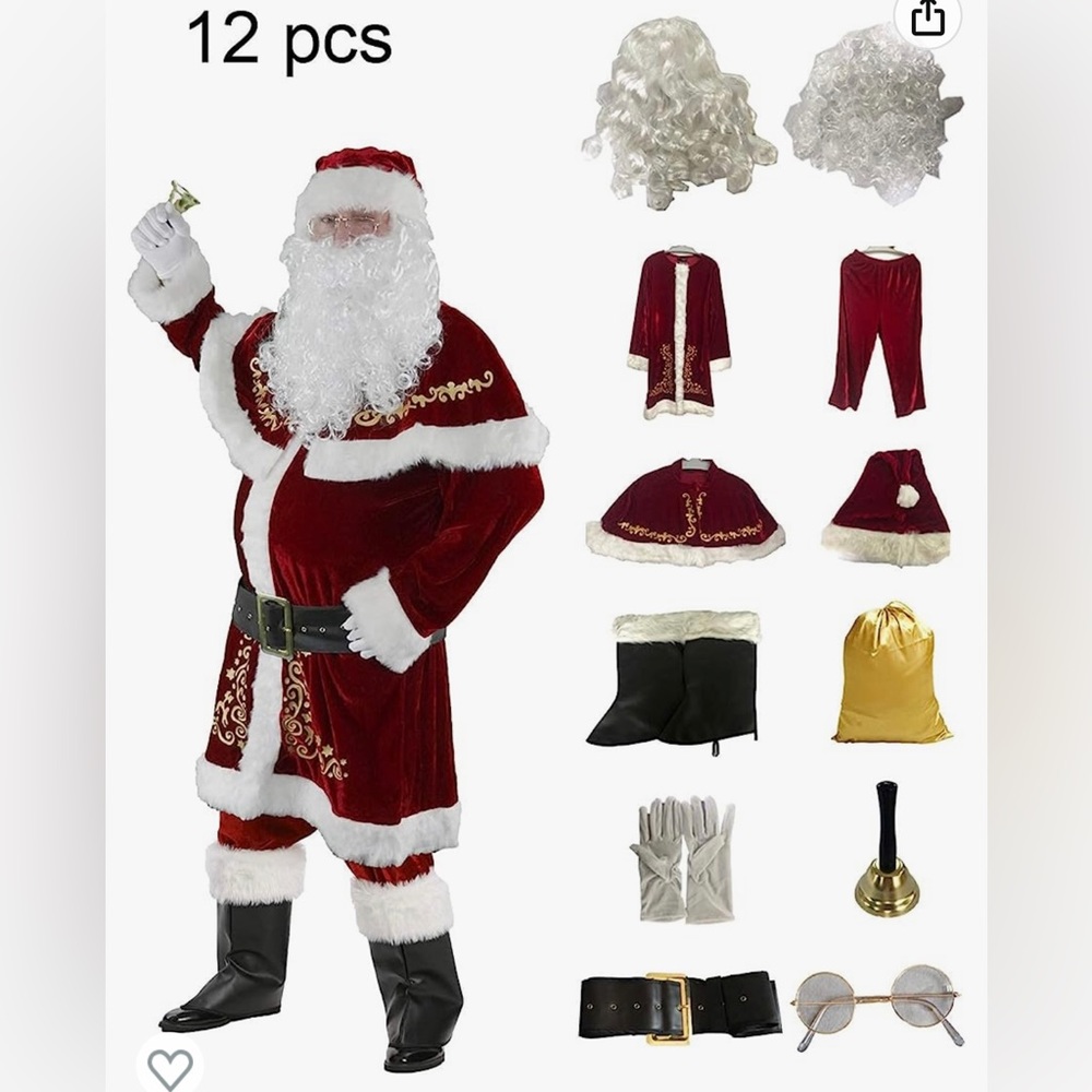 🔴🔴🔴***SOLD ***Men's Adult Santa Suit Costume Set Christmas Holiday🔴🔴🔴 - Picture 5 of 9